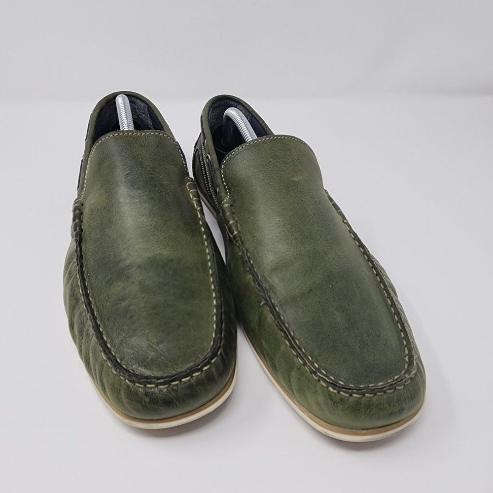 Kenneth Cole Men's Reaction Green Leather Loafers US 11 Used